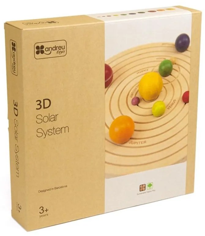 Andreu toys - Дървена 3D Слънчева система