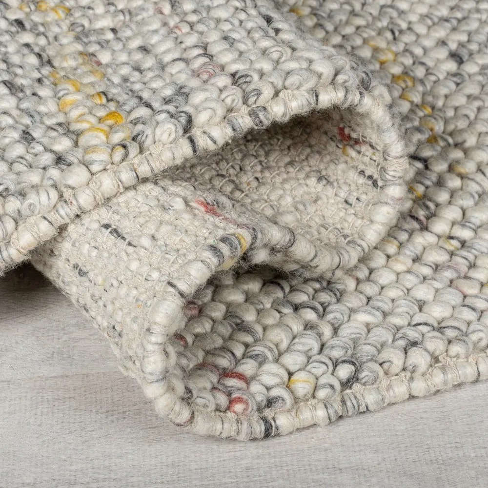 Кремава ръчно изработена пътека със смес от вълна 60x230 cm Minerals – Flair Rugs