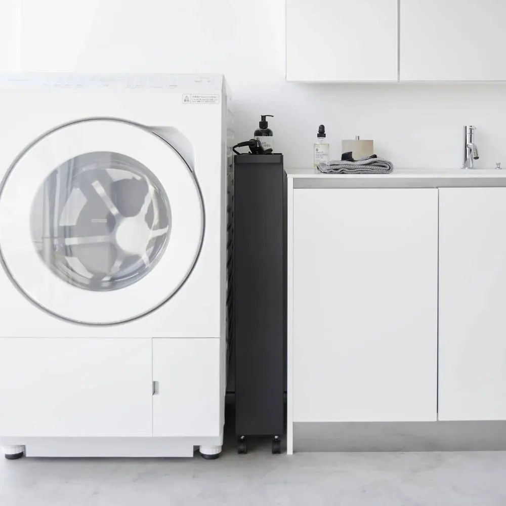 Матово черно стоманен рафт за баня 48x80,5 cm Tower – YAMAZAKI