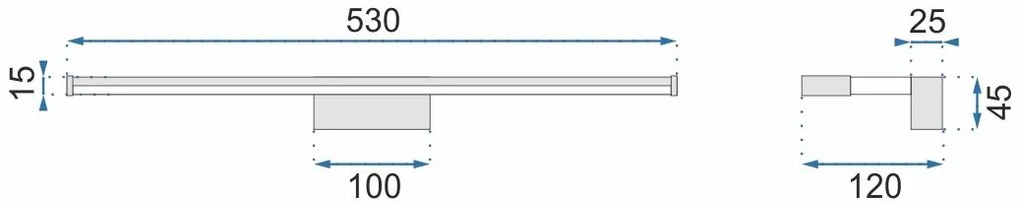 АПЛИК ЗА БАНЯ LED 12W 60CM APP369-1W CHROM