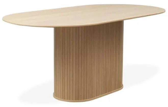 Маса за хранене с дъбов плот 95x180 cm Nola - Unique Furniture