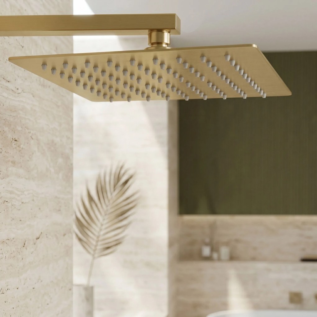 Квадратен душ пита REA JS-P015BG 25cm Brush Gold