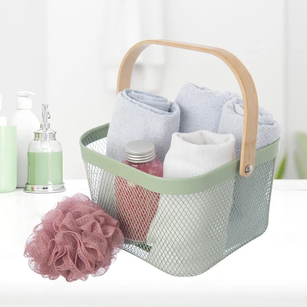 Телена метална кошница 24,5x24,5x30 cm Greenish – Orion