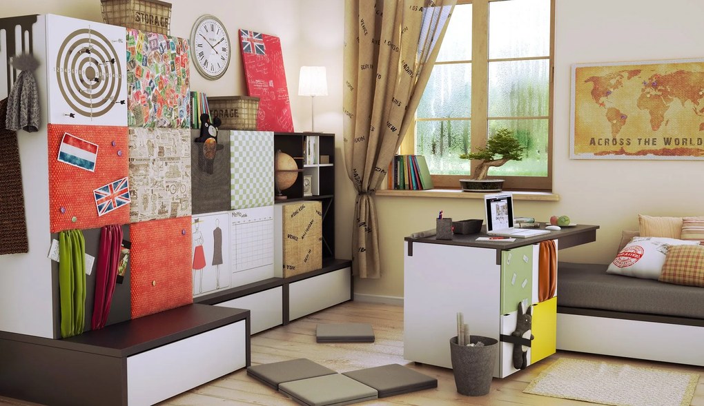 Гардероб Young 2-врата with drawer-107 x 53 x 194 cm.-White