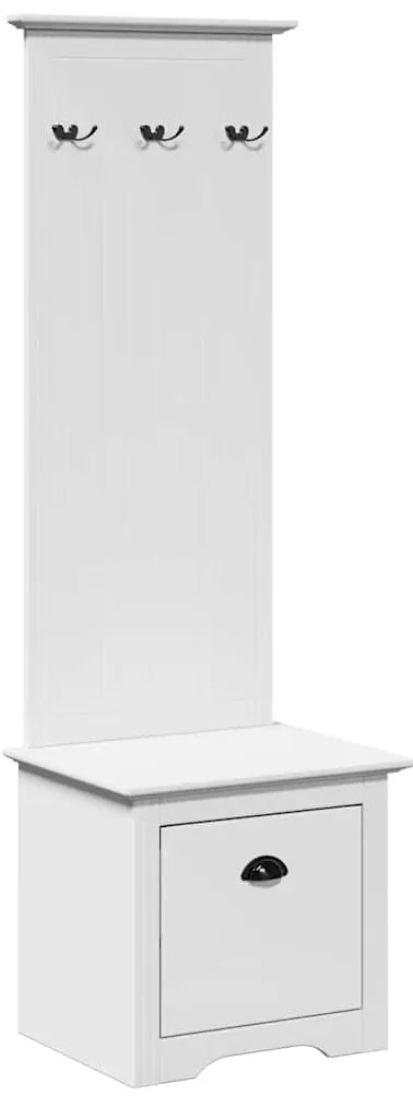 4016872 vidaXL S Шкаф за коридор с куки "BODO" Бял 50x40x157 cm