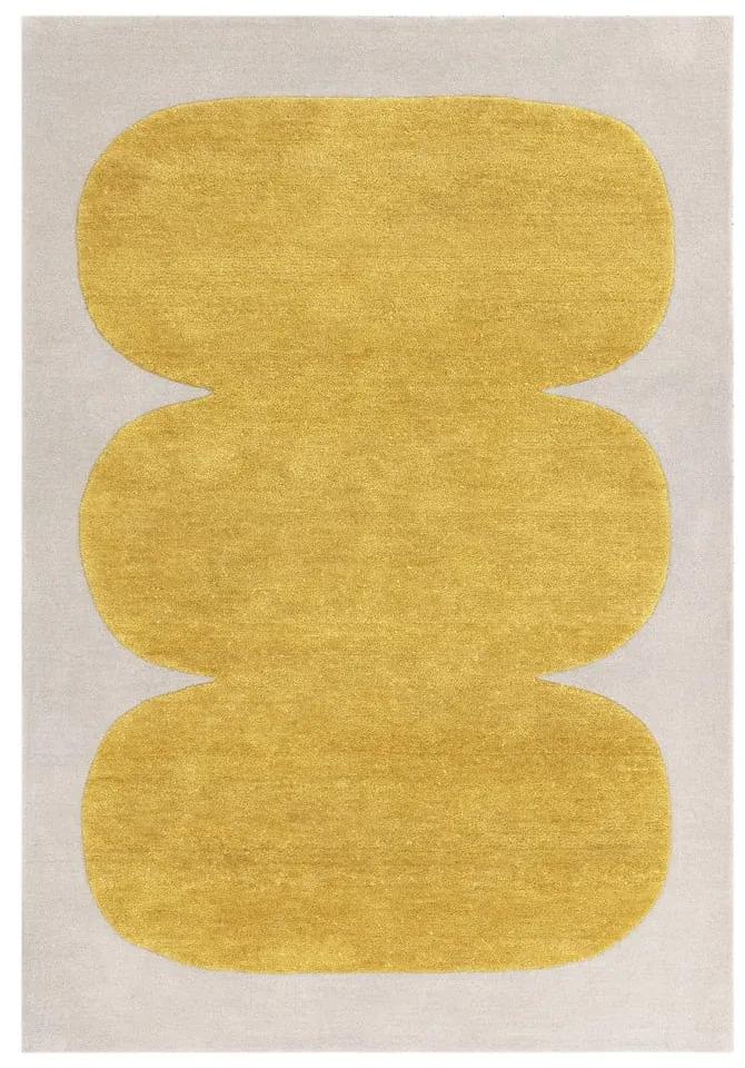 Ръчно изработен вълнен килим в цвят жълта охра 200x290 cm Canvas – Asiatic Carpets