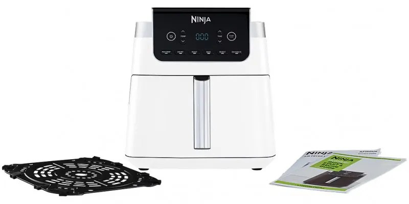 Фритюрник с горещ въздух Ninja Max Pro AF180EUWH, 2000W, 6.2 л, 1.2 кг, 40-240C, 6 програми, Бял