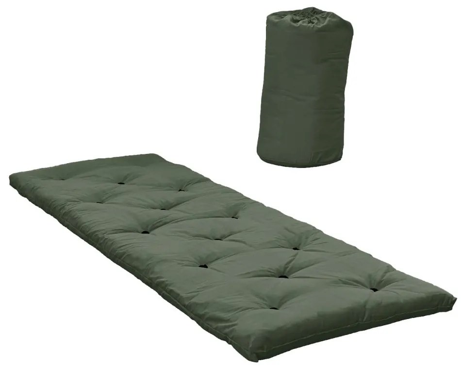 Зелен матрак за футон 70x190 cm Bed In a Bag Olive - Karup Design