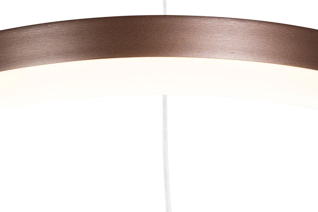 Висяща лампа тъмно бронз 40 см с LED 3-степенна димираща - Anello