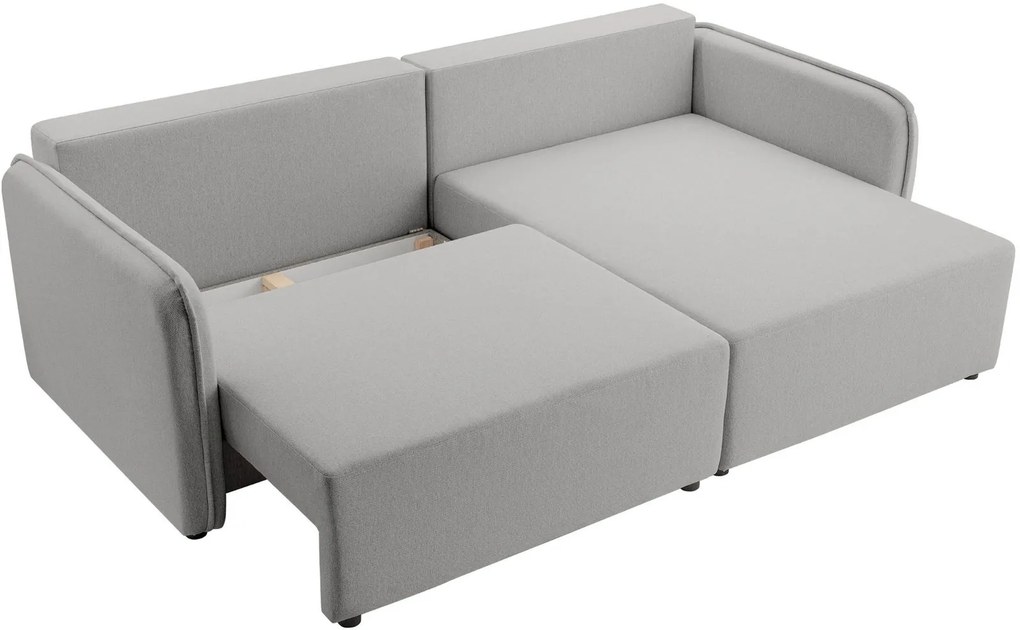 Ъглов диван Melody-Сиво-Ляв