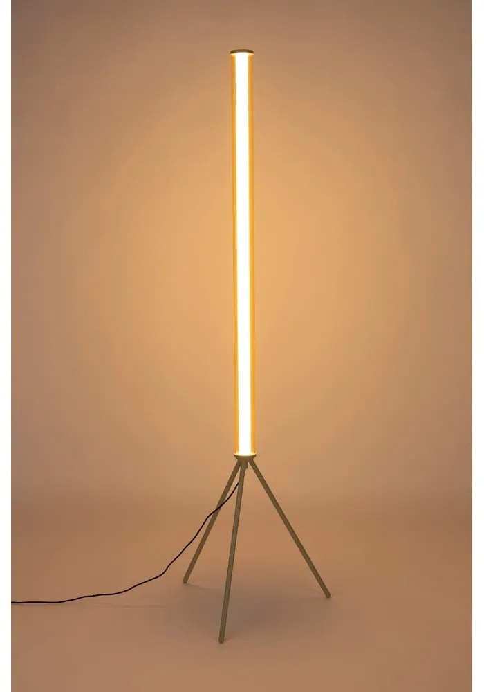 Бежова LED затъмняваща се подова лампа със стъклен абажур (височина 156 cm) Scotty – Zuiver