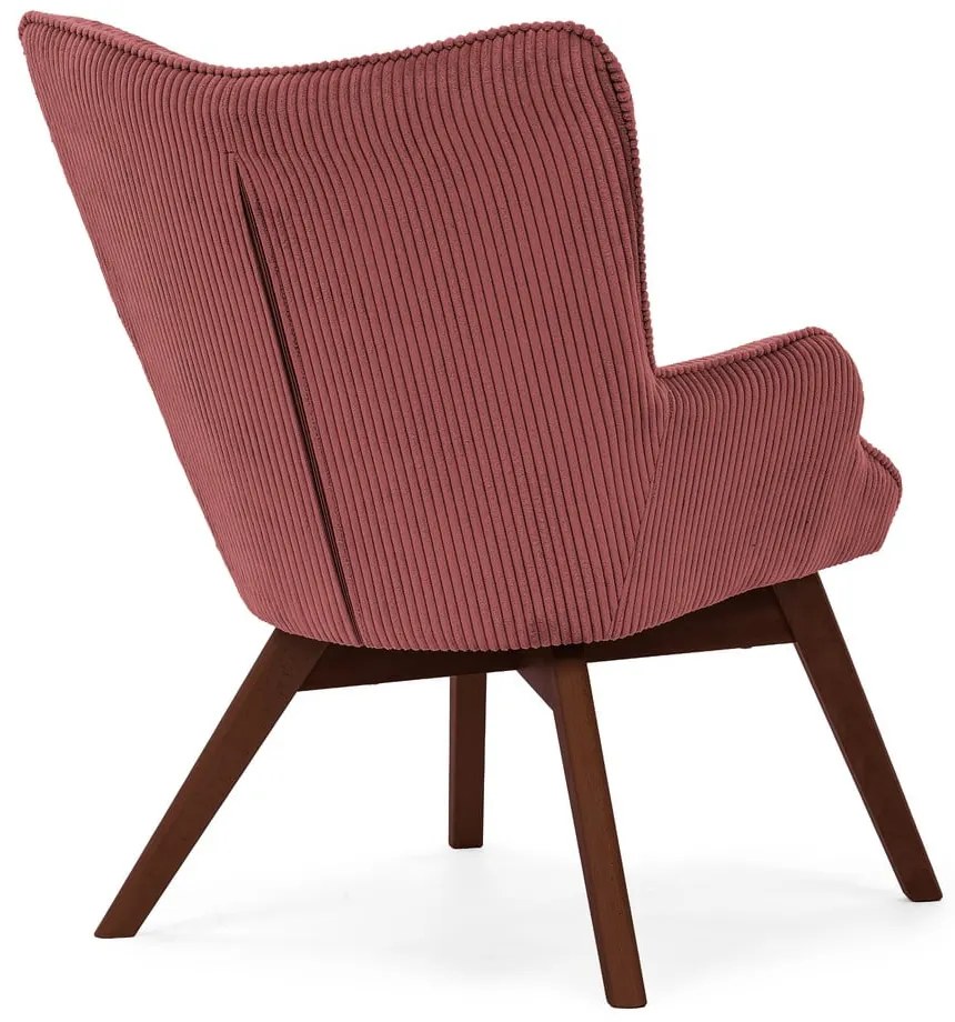 Червено кресло от рипсено кадифе Niko – Ropez