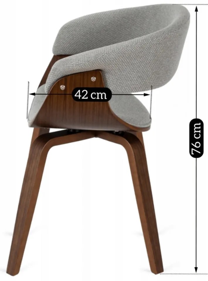 Тапициран фотьойл GARY2 - различни цветови решения орех - сив