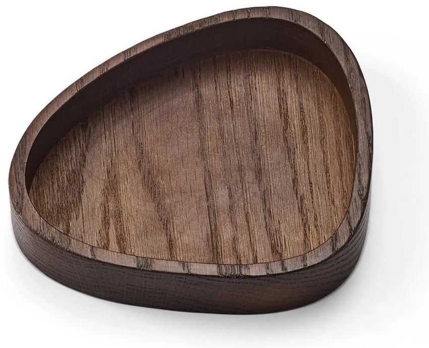 Кафява декоративна дървена кутия за съхранение 14x12,5x3 cm Curve S – LIND DNA