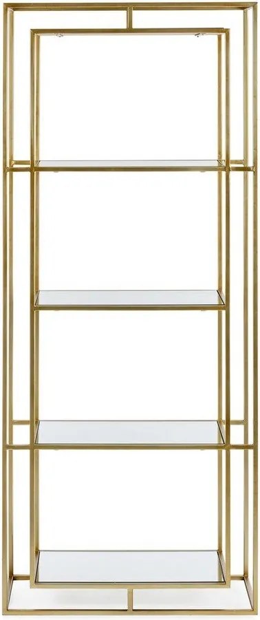 Стоманена библиотека в златист цвят 68x172,5x28 cm Elenor – Bizzotto