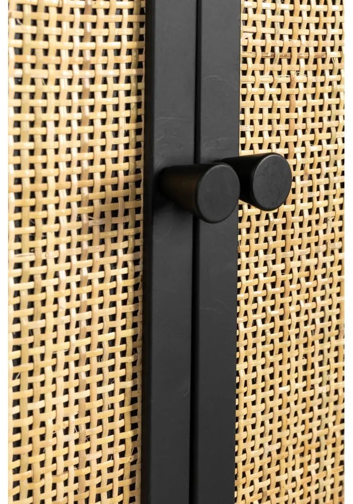 Черна ратанова стойка за вино 18x100 cm Guuji - White Label