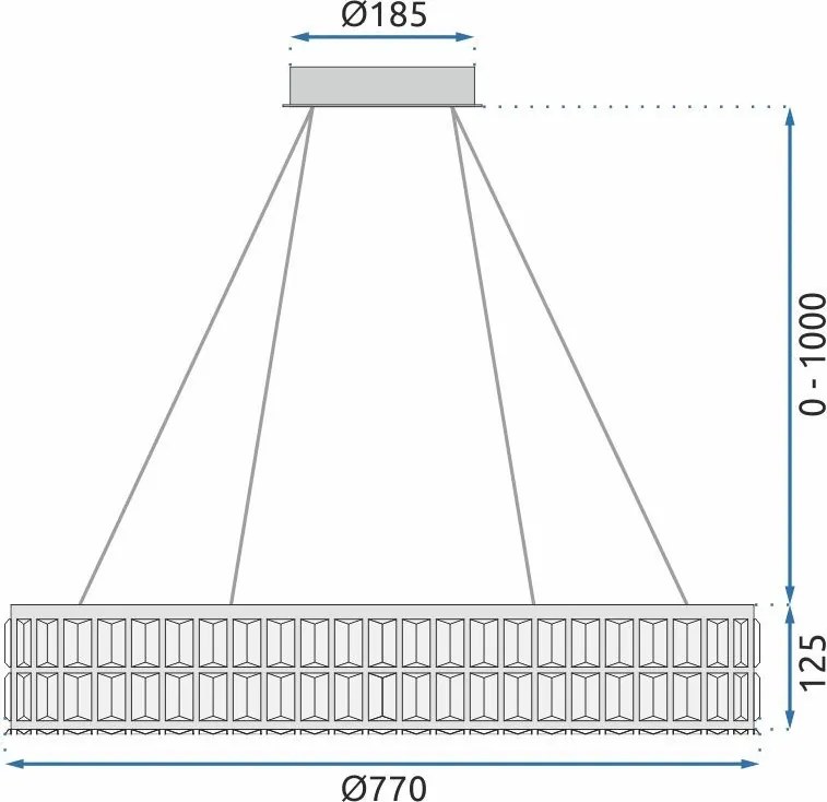 Пендел LED APP1569-CP Gold 80cm