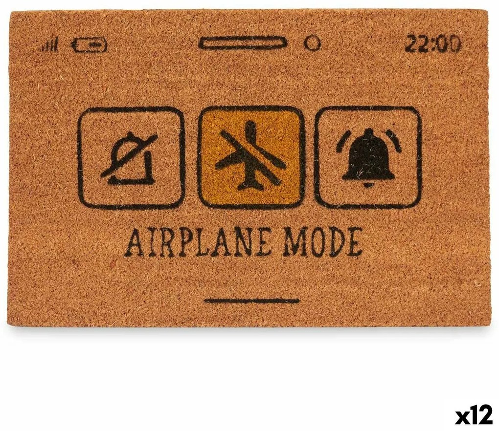 Изтривалка за Врата Airplane Mode Жълт Естествен 60 x 1 x 40 cm (12 броя)