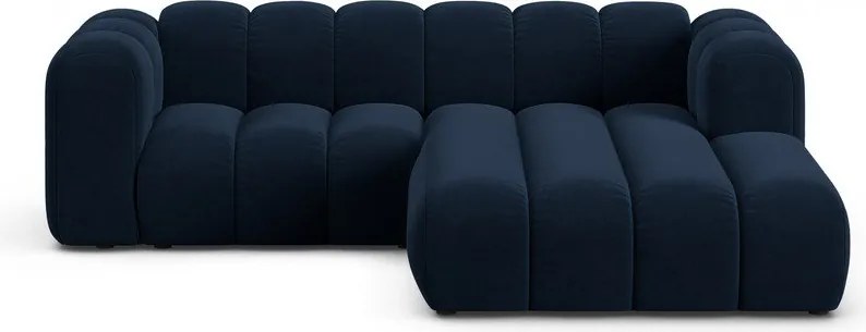 Тъмносин ъглов диван (десен ъгъл) Lupine – Micadoni Home