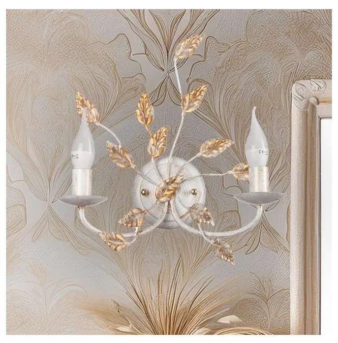 ONLI - Аплик COLLANA 1xE14/6W/230V бял/златист