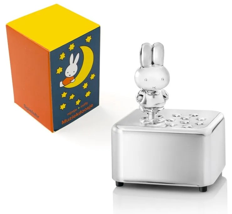 Метална музикална кутия в сребристо 6x5x8 cm Miffy – Zilverstad