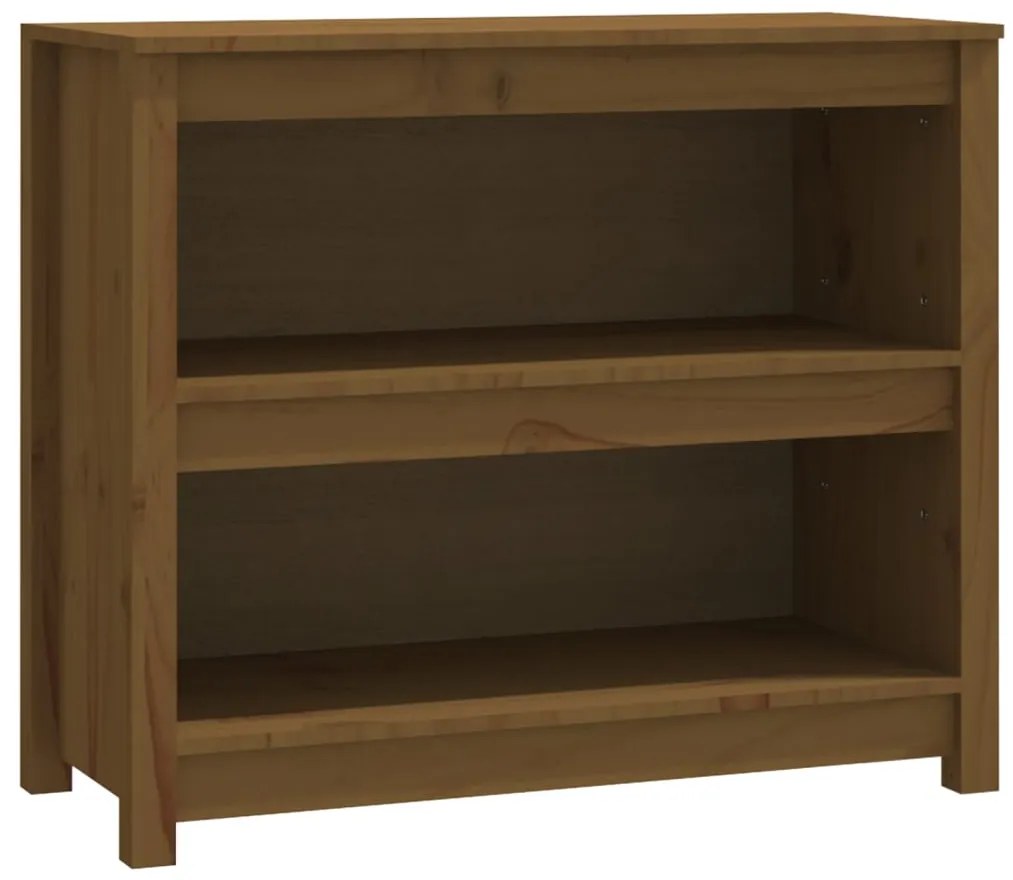 821677 vidaXL Библиотека, меденокафява, 80x35x68 см, бор масив