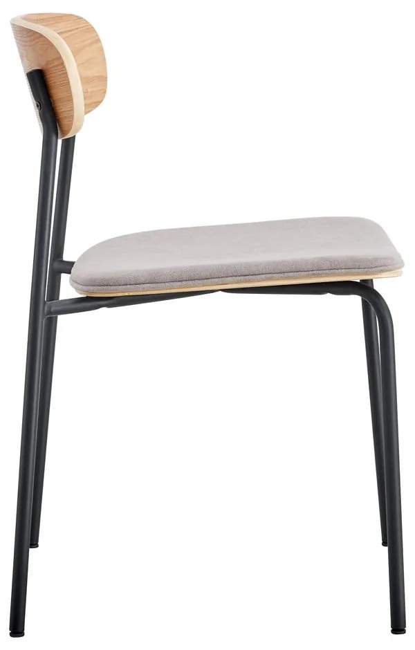 Черни/кафяво-сиви трапезни столове в комплект 2 бр. Adriana – Marckeric