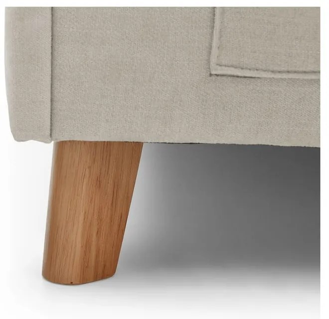 Бежово тапицирано ъглово детско легло 120x200 cm без ламелно дъно Fun – Meise Möbel