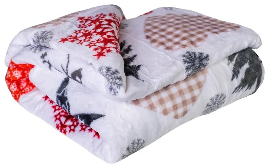 Коледно одеяло от микроплюш 200x150 cm Deer - My House