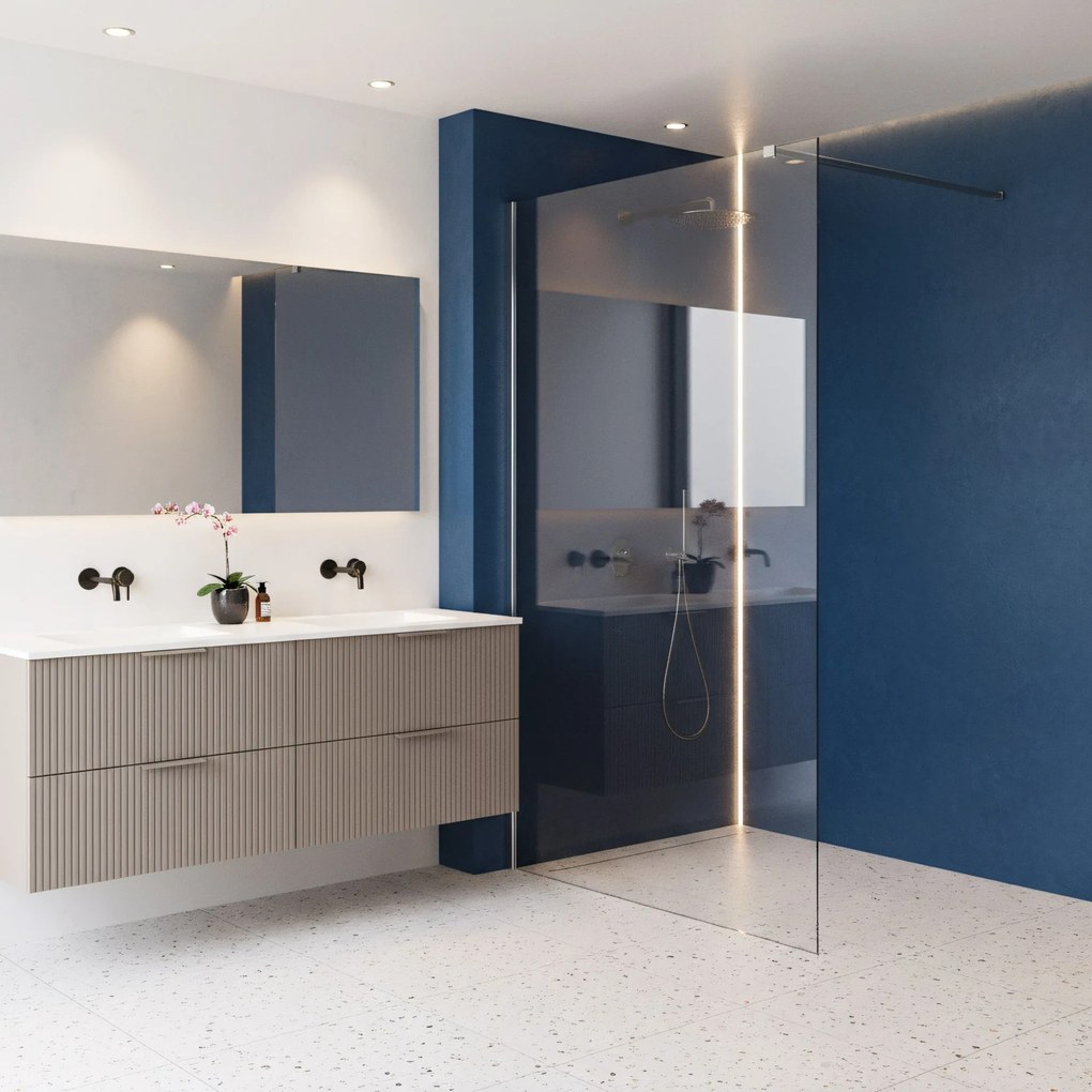 Параван за душ Rea Flexi Transparent / Chrome 130