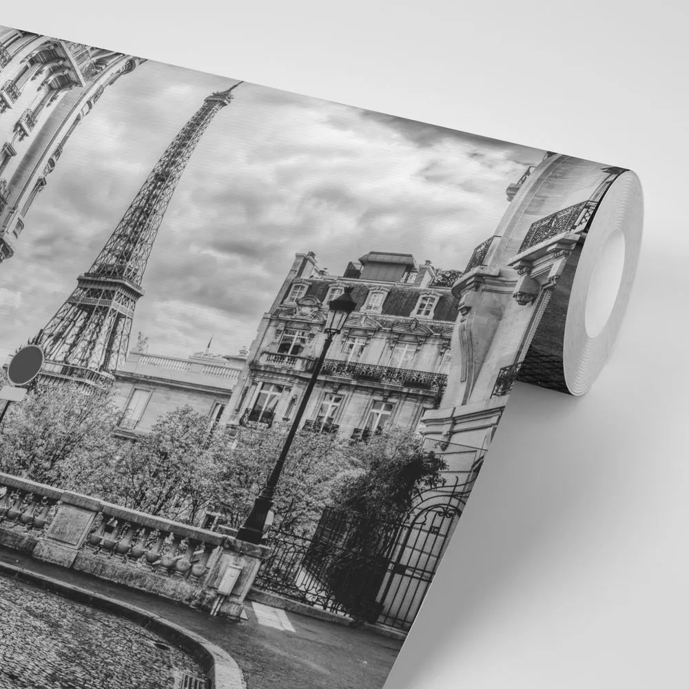 Фототапет – Червена ретро кола в Париж