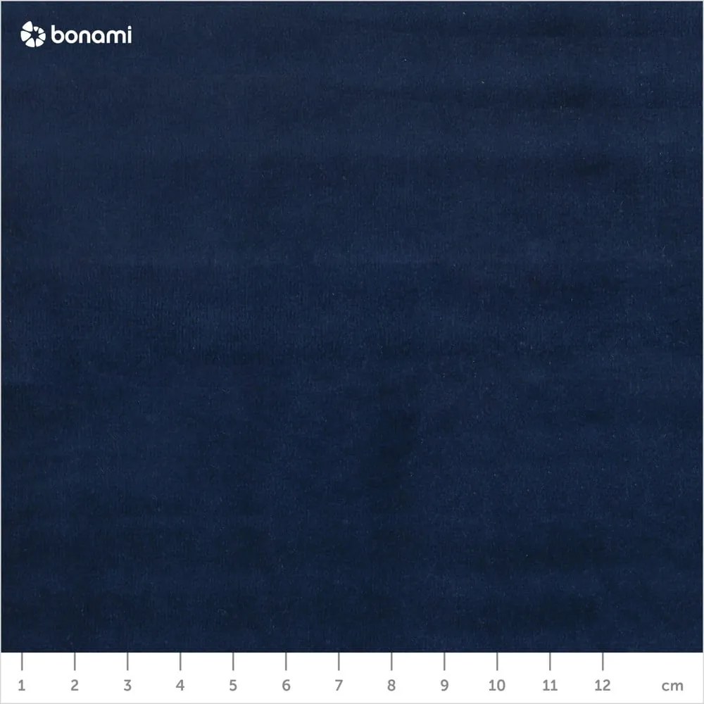 Тъмносиньо двойно тапицирано легло с място за съхранение с включена подматрачна рамка 180x200 cm Elio – Milo Casa