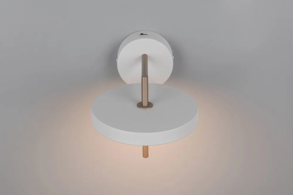 LED стенна лампа с огъваща се структура/затъмняваща се в цвят слонова кост ø 20 cm Keaton – Trio