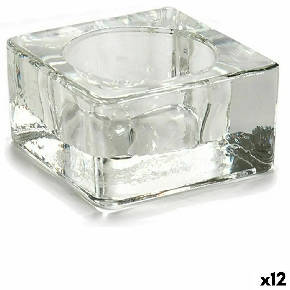 Поставка за свещ Прозрачен Cтъкло 6 x 3 x 6 cm (12 броя)