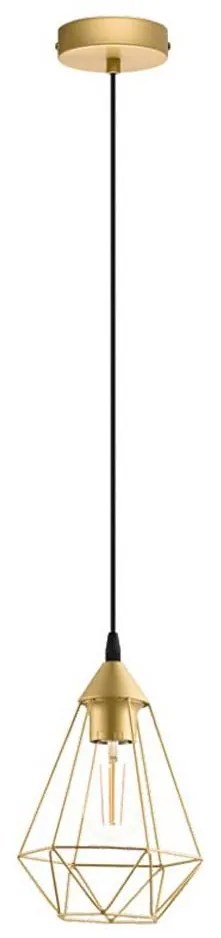 Eglo 79259 - Пендел BYRON на кабел 1xE27/60W/230V, месинг