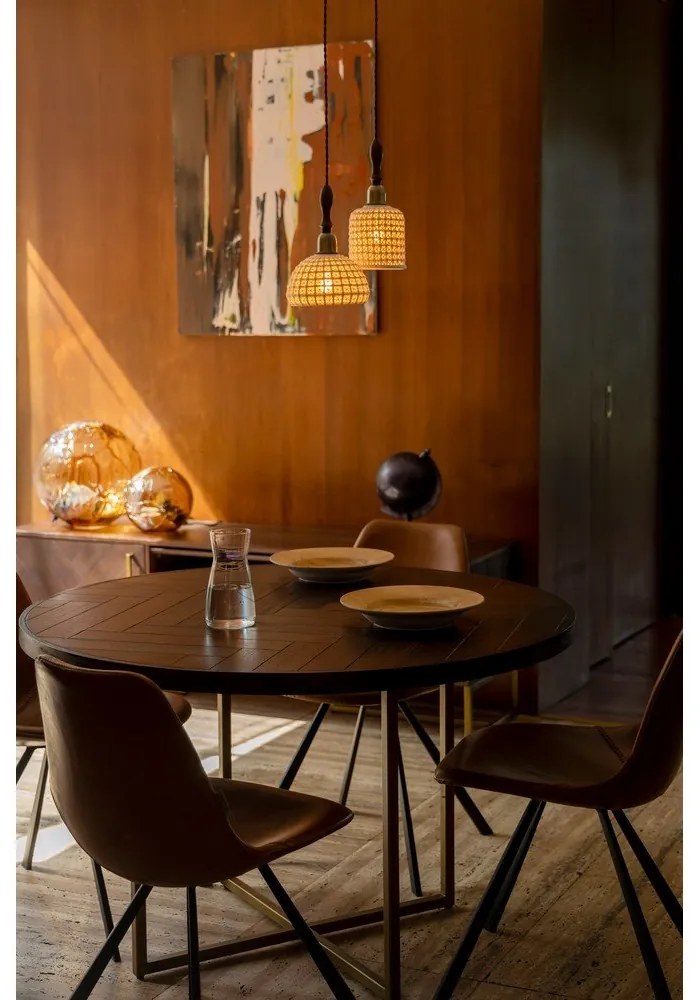 Кръгла маса за хранене в декор от акация ø 120 cm Class - Dutchbone