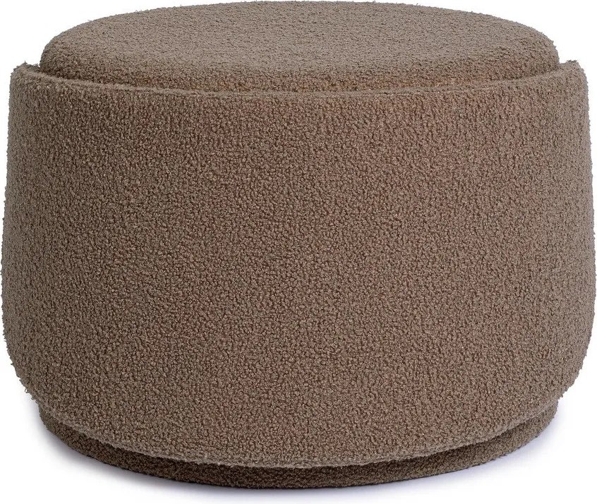 Кафяво-сива табуретка от прежда с примки от букле Anthea – Yes Everyday