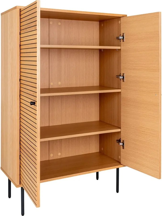 Шкафче от декор от дъб в естествен цвят 80x130 cm Kyoto – House Nordic