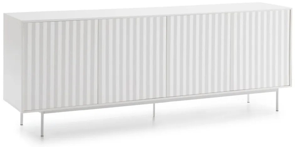Бял нисък скрин 211x80 cm Sierra – Teulat