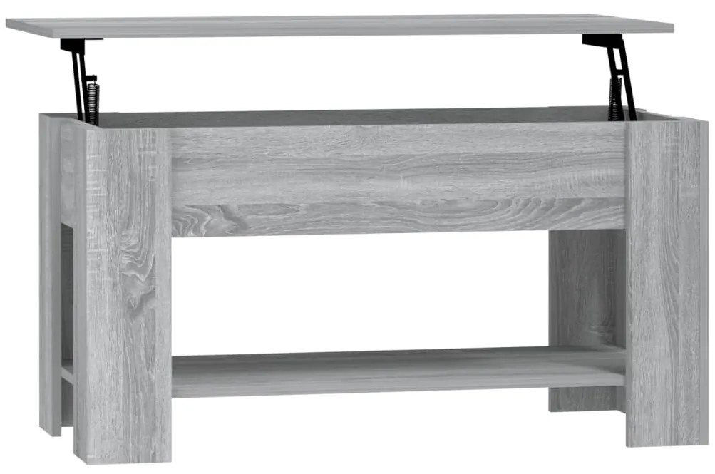 819273 vidaXL Кафе маса, сив сонома, 101x49x52 см, инженерно дърво