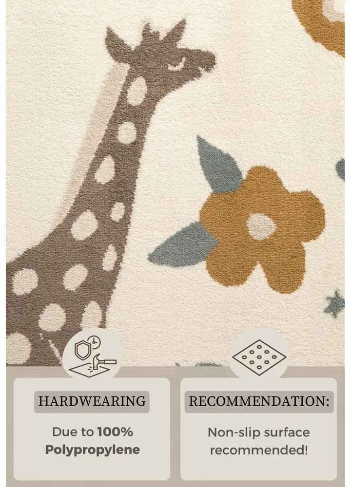 Кремав детски килим 160x235 cm Animal Safari – Hanse Home