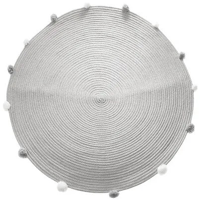 Детски килим atmosphera Pompom, Сив, 90 cm
