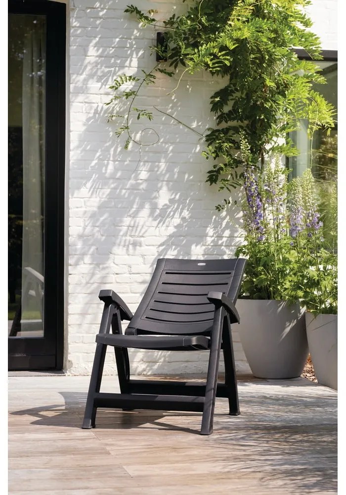 Тъмносив пластмасов градински стол Aruba – Keter