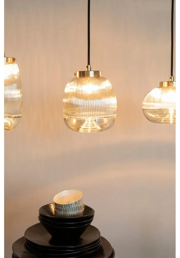 Висяща лампа в златист цвят със стъклен абажур ø 18 cm Robin - White Label