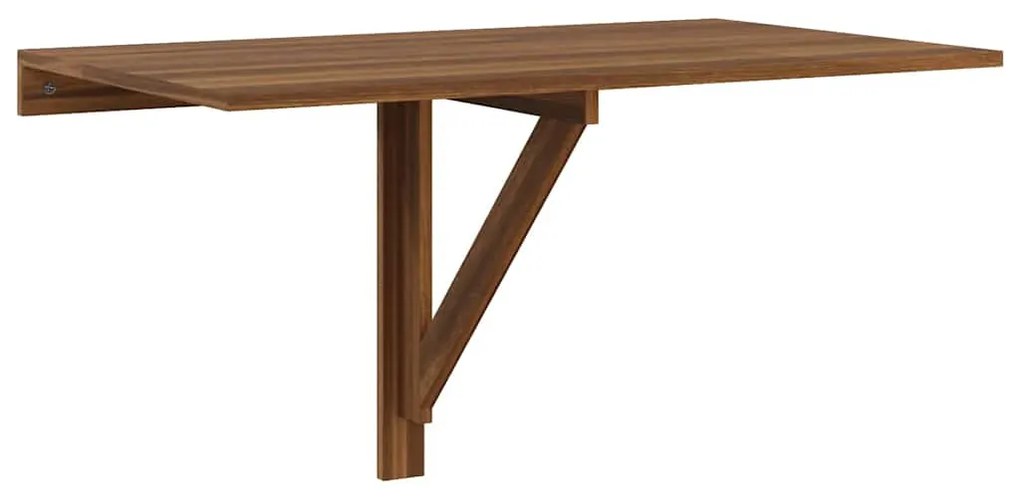 342652 vidaXL Сгъваема стенна маса кафяв дъб 100x60x56 см инженерно дърво
