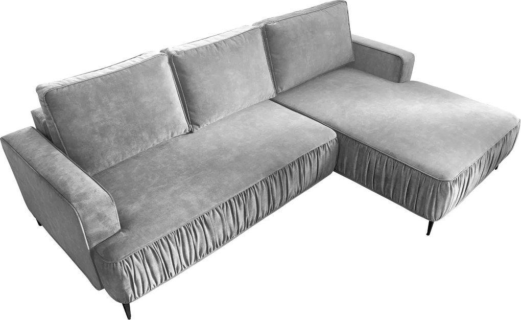 Ъглов диван Lavar-Сиво-Десен