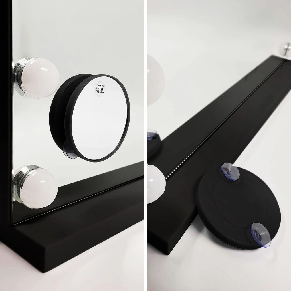 Огледало LED HOLLYWOOD Black 80x60