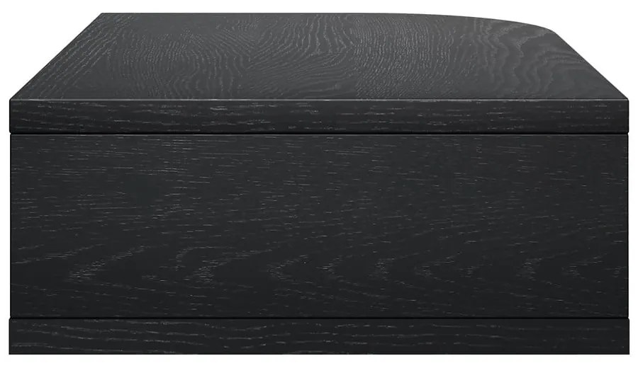 Черно нощно шкафче от дъб Farsta – Woodman