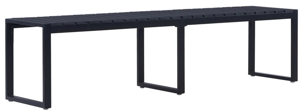49493 vidaXL Градинска пейка, 180 см, PS дъска, черна