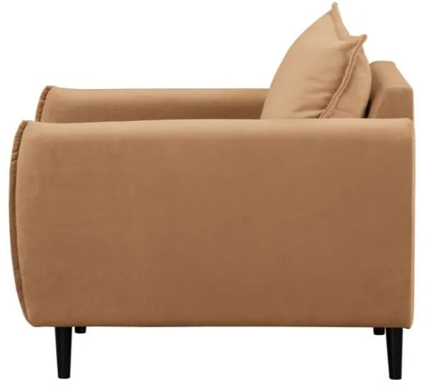 Кафяво кадифено кресло Juli – Ropez